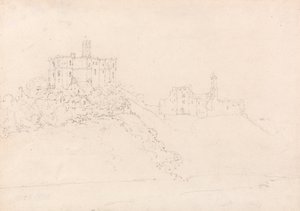 Warkworth Castle, Northumberland by Thomas Girtin